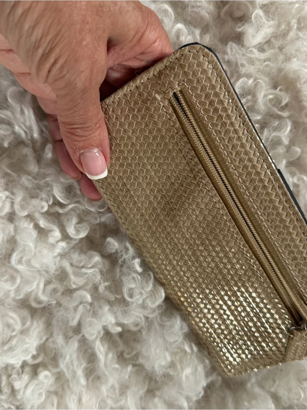 Elegant Gold Metallic Women's Wallet